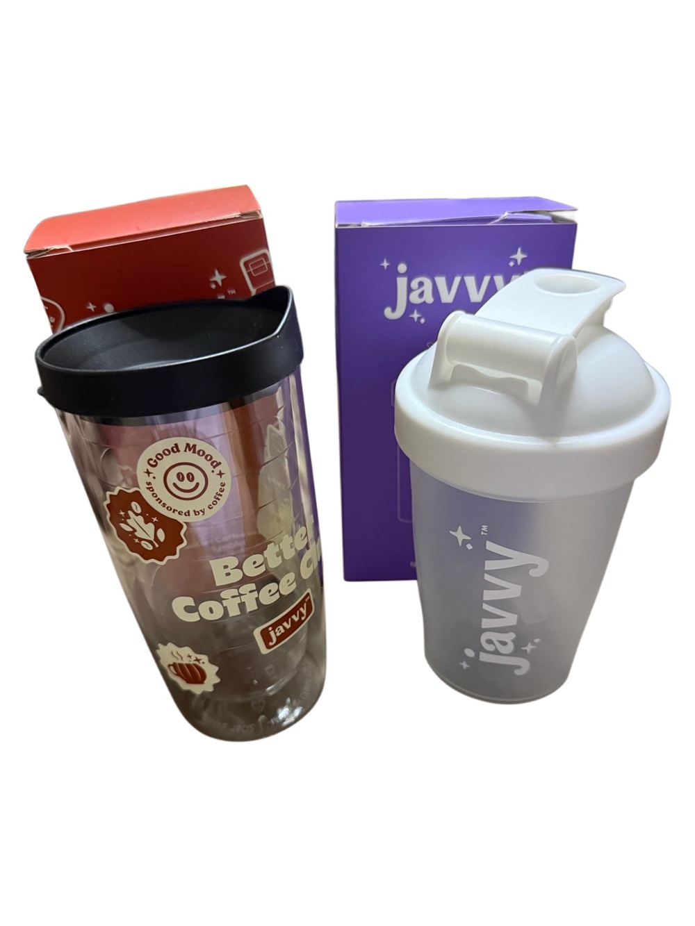 ☕ NWT Javvy Drinkware Bundle | 16 oz Tumbler + 12 oz Shaker | BPA-Free